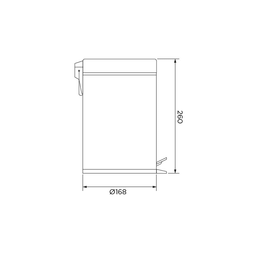 Pattumiera in acciaio 3lt