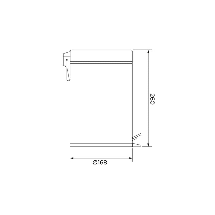 Pattumiera in acciaio 3lt