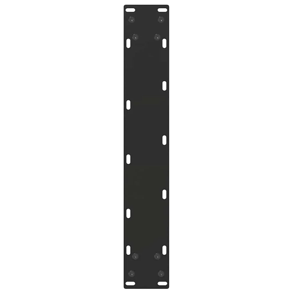 Set di 2 gambe per tavolo da bar a forma di U dimensioni 50 x 100 cm con piedini regolabili design moderno in acciaio nero 02_0057472