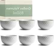Set di Ciotole per Zuppe e Piatti Grande - Ciotole per Zuppe [6 x 850 ml] - Set con Ciotoline - Grande Ciotola per Zuppe - Ciotola per Cornflakes - Grande Scodelle - Set di Ciotoline