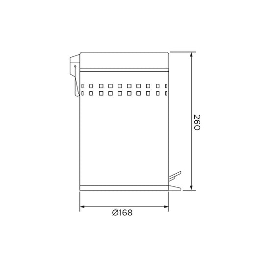 Pattumiera in acciaio 3lt con feritoie