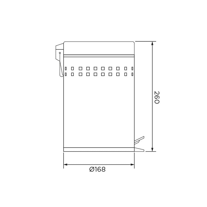 Pattumiera in acciaio 3lt con feritoie
