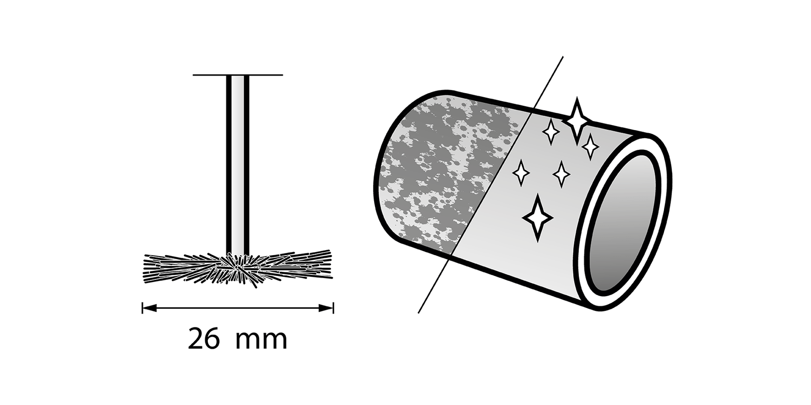 Spazzola in setola 19 mm (403) DREMEL - 26150403JA