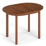 Tavolo da pranzo ovale 110 x 78 x 77 cm per 2-4 persone stabile in legno di caucciù con finitura nera 20_0014126