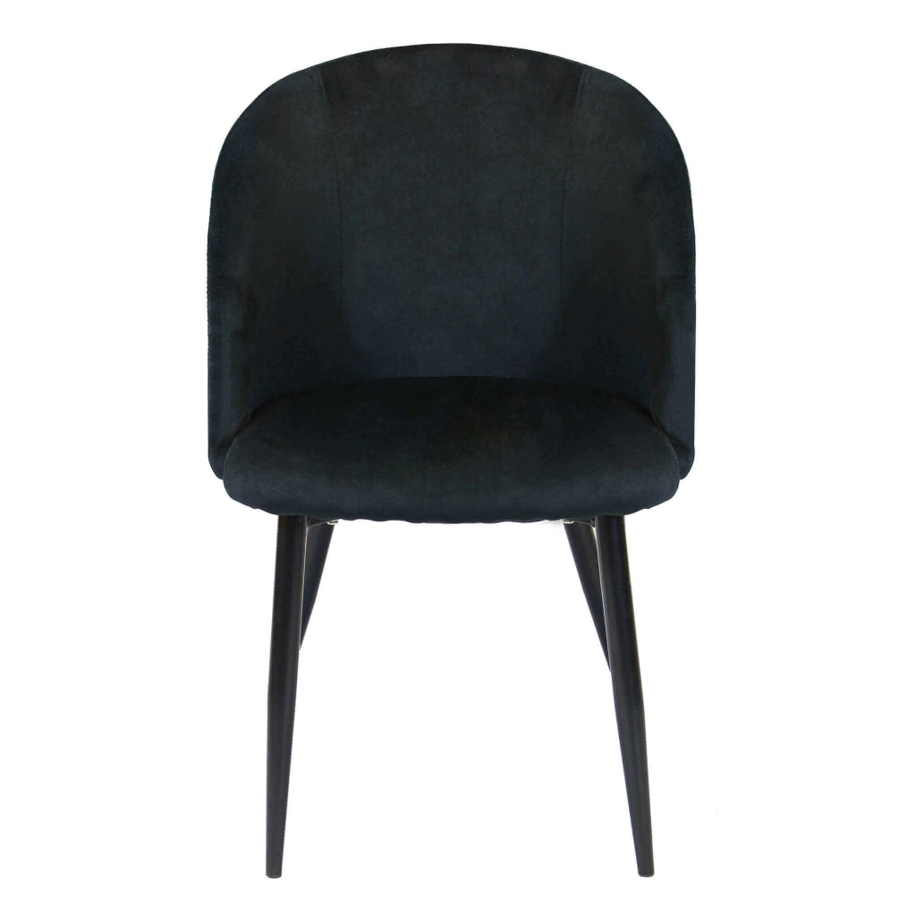 Poltrona per Sala da Pranzo in Velluto Metallo cm 50x46x83 - TIGER