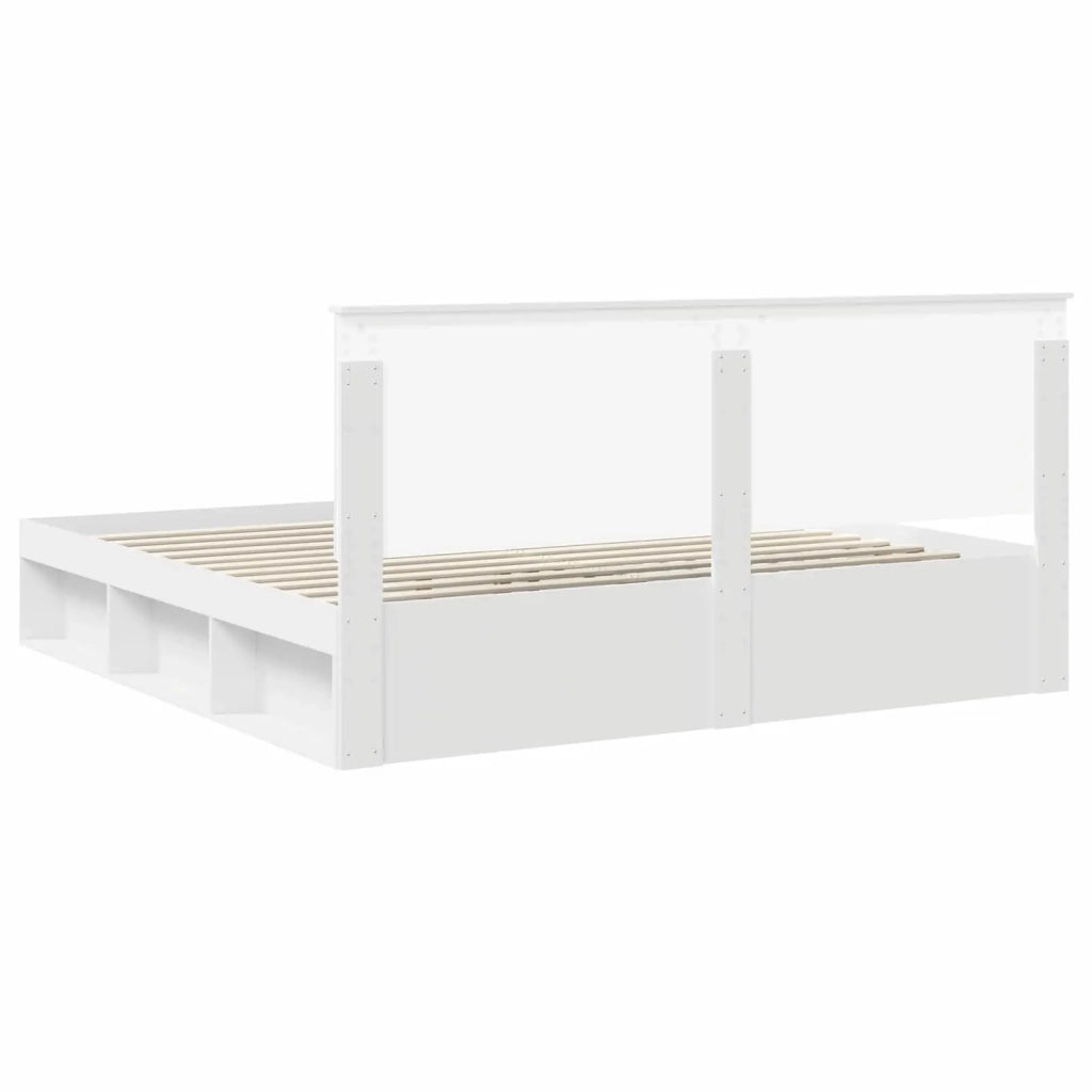 Struttura del letto Bianco 200 x 200 cm Pino massello