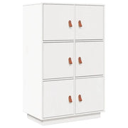 Credenza | Madia | Buffet da pranzo | Armadio da pranzo Bianca 67x40x108,5 cm in Legno Massello di Pino