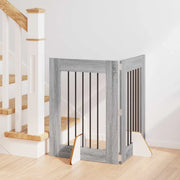Cancello per cani con supporti 2 pcs Grigio Sonoma 60 x 80 cm 892094
