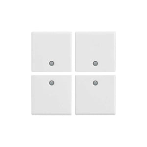 14841 Quattro Mezzi Tasti 1M Neutri Bianco Plana