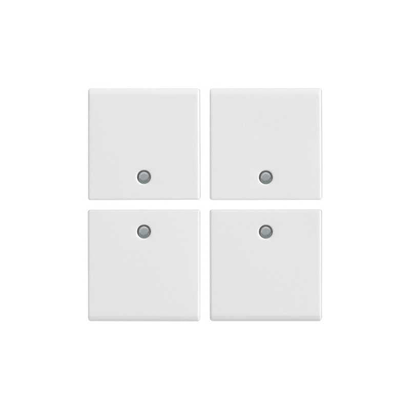 14841 Quattro Mezzi Tasti 1M Neutri Bianco Plana