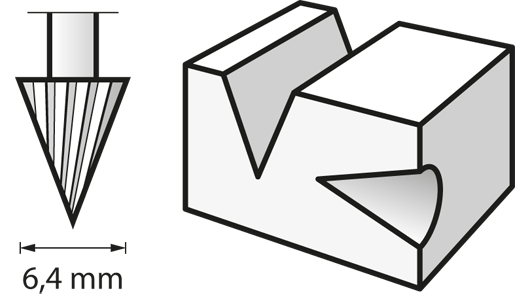 Fresa ad alta velocità 6,4 mm (125) DREMEL - 26150125JA