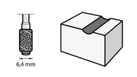 Cilindro e mandrino abrasivo Dremel 6,4 mm grana 60 (430) - 26150430JA
