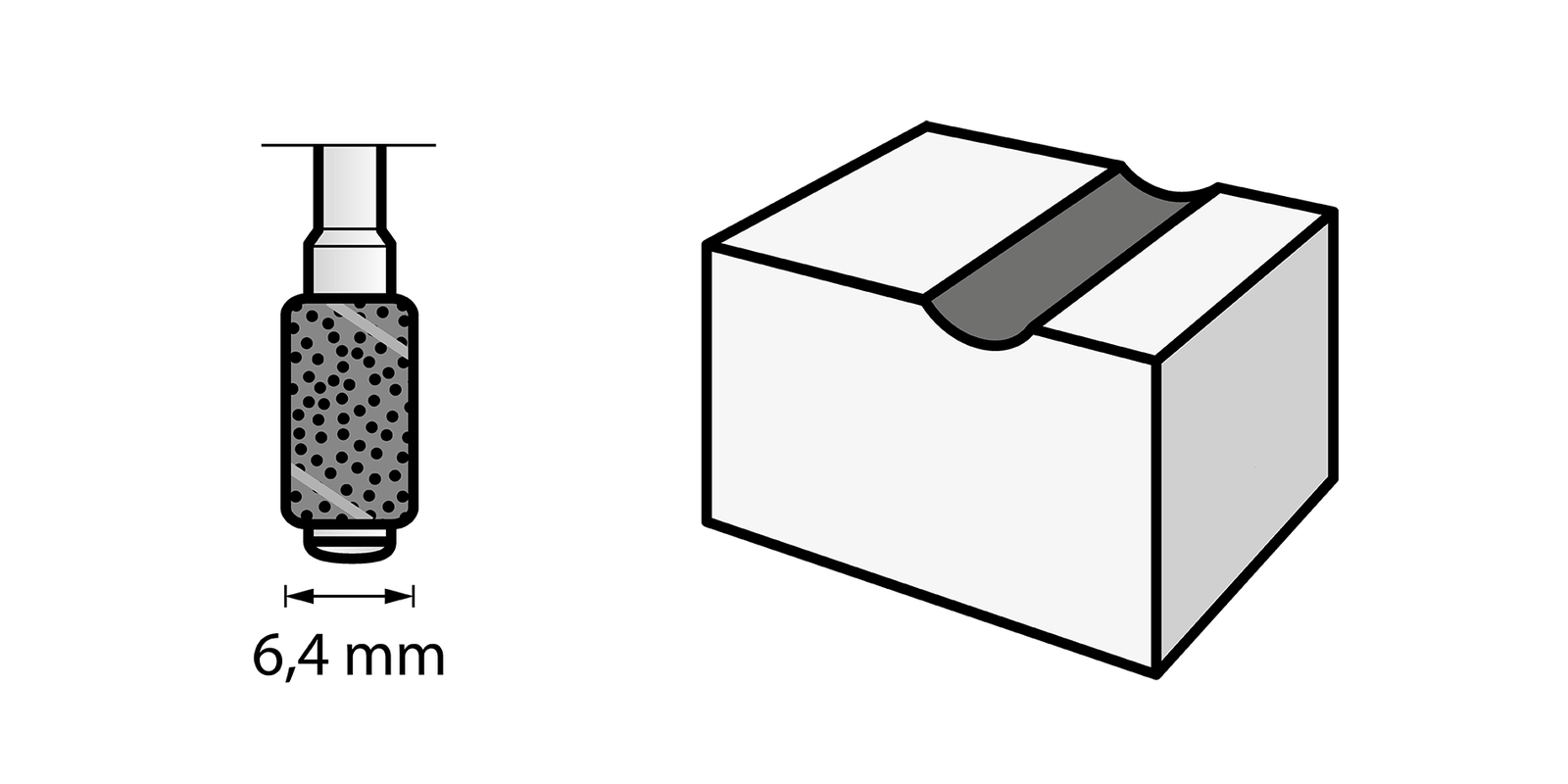 Nastro abrasivo Dremel 6,4 mm grana 60 (431) - 2615043132