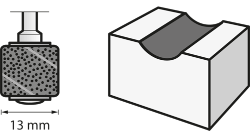 Nastro abrasivo Dremel 13 mm grana 60 (408) - 2615040832