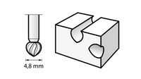 Fresa ad alta velocità 4,8 mm (192) DREMEL - 26150192JA