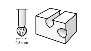 Fresa ad alta velocità 4,8 mm (192) DREMEL - 26150192JA