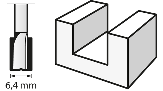 Fresa (HSS) 6,4 mm (654) DREMEL - 2615065432