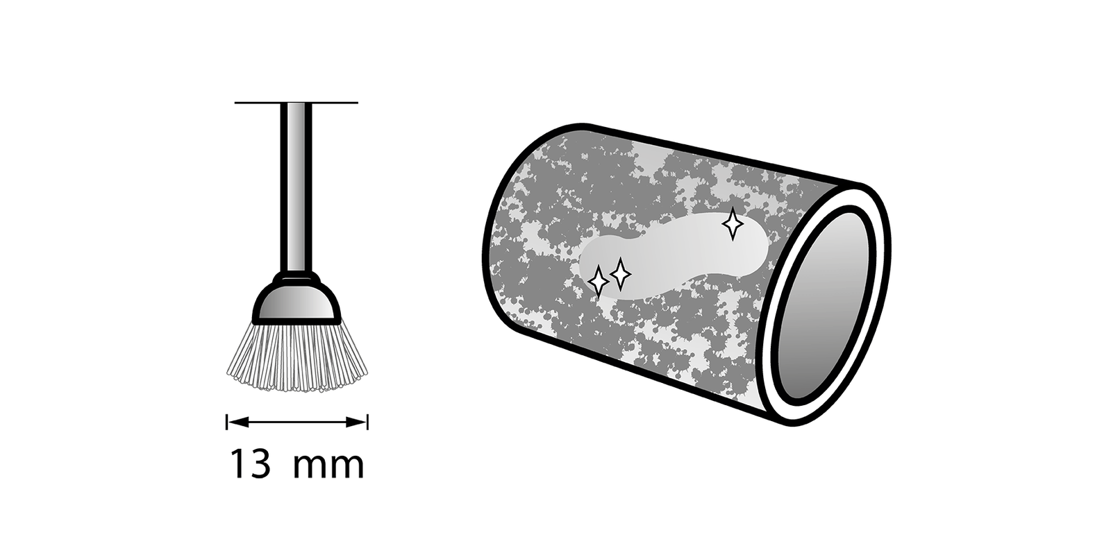 Spazzola in acciaio al carbonio 3,2 mm (443) DREMEL - 26150443JA