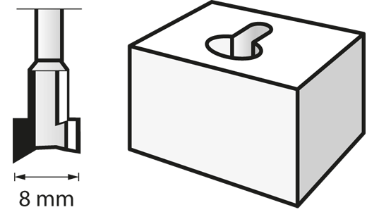 Fresa (HSS) 8,0 mm (655) DREMEL - 26150655JA