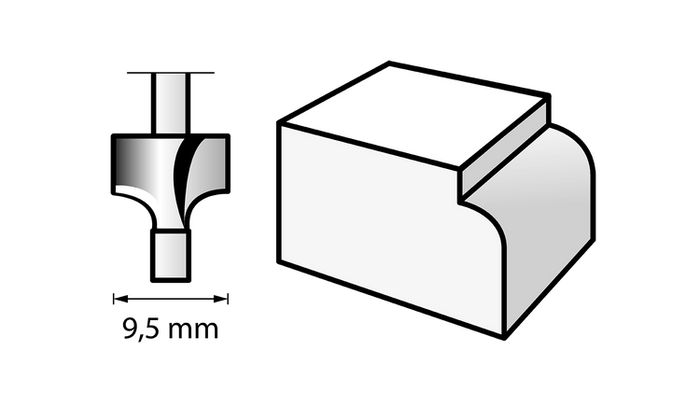 Fresa (HSS) 9,5 mm (615) DREMEL - 2615061532