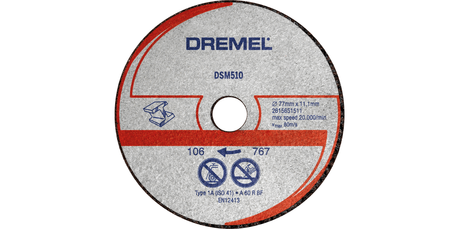 DREMEL® DSM20 disco da taglio per metallo e plastica (DSM510) - 2615S510JB