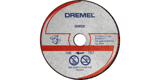 DREMEL® DSM20 disco da taglio per metallo e plastica (DSM510) - 2615S510JB
