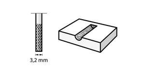 Fresa al carburo Dremel di tungsteno punta quadrata 3,2 mm (9901)