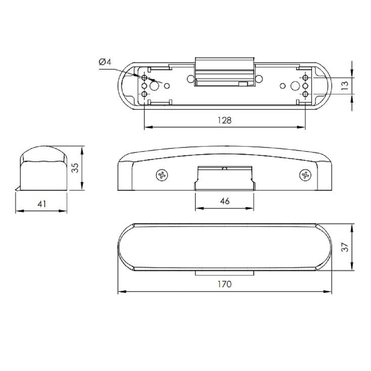 5112.1 RISCONTRO ELETTRICO PER ANTIPANICO NERO. ANTIPANIC