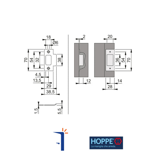 658206 CONTROPIASTRA HCSC SB-A HCS SB-A. HOPPE