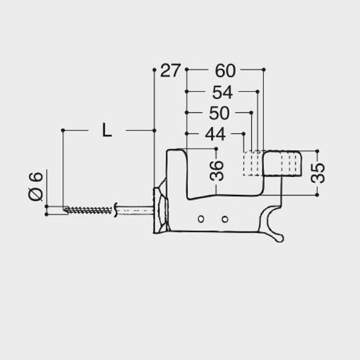 FERMO PERSIANE AUTOMATICO ESINPLAST SUPER TOP GRILLO blocco persiane vite 150mm