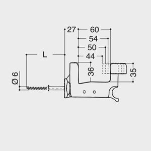 FERMO PERSIANE AUTOMATICO ESINPLAST SUPER TOP GRILLO blocco persiane vite 150mm