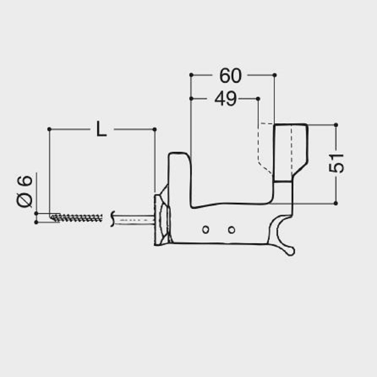 SUPER TOP GRILLO 70 mm accessori persiane, ferma persiane automatico, ricambio