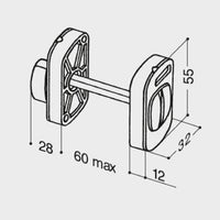 Blocchetto libero occupato Esinplast 6x82 mm nero Indicatore stato porta