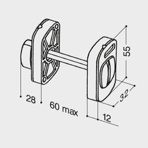 Blocchetto libero occupato Esinplast 6x82 mm nero Indicatore stato porta
