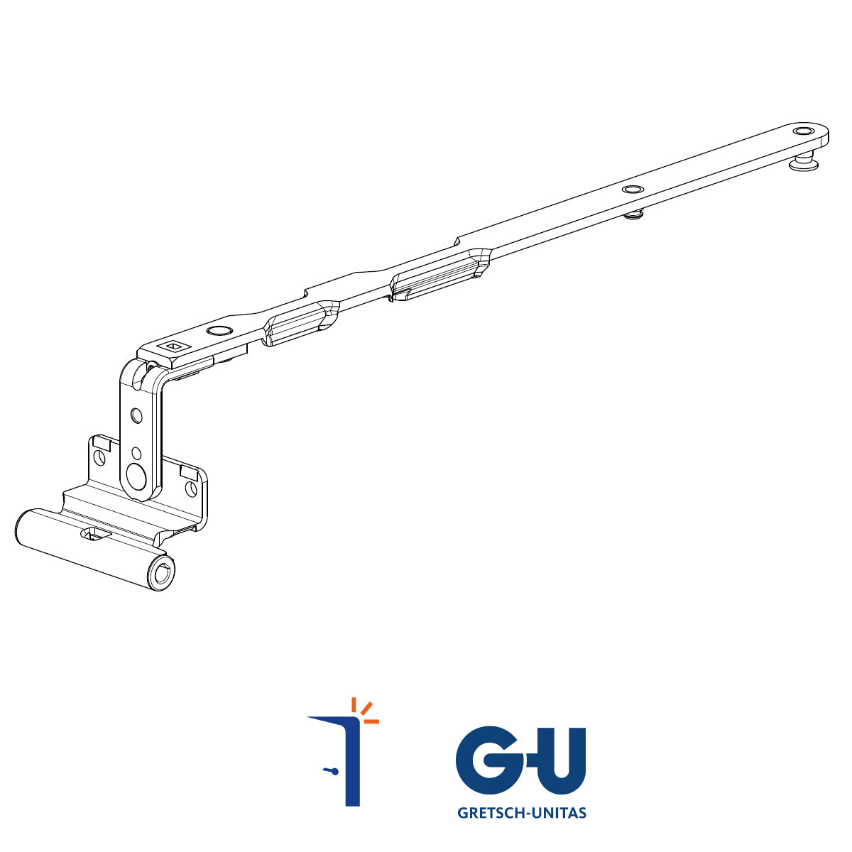 6-40242-18-0-1 CERNIERA BRACCIO SUPERIORE ANTA RIBALTA INTERASSE 9 501-750 MM. G-U