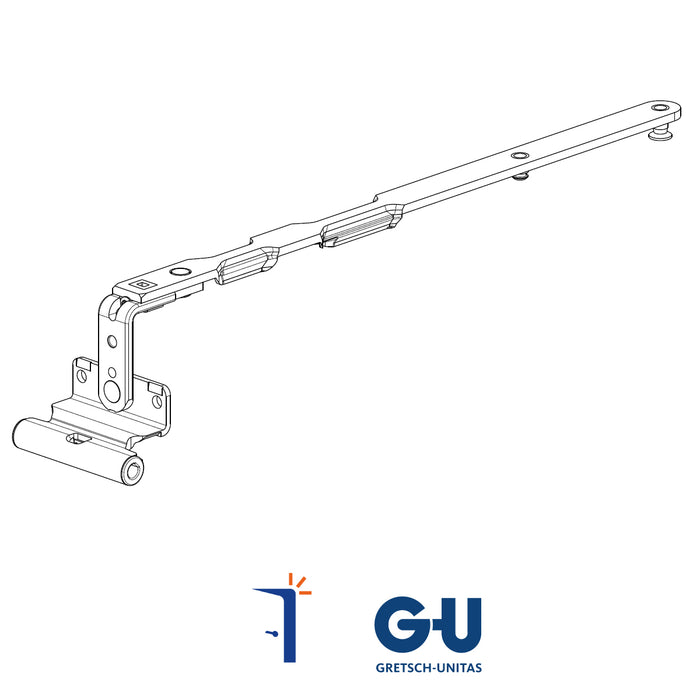 6-40242-18-0-1 CERNIERA BRACCIO SUPERIORE ANTA RIBALTA INTERASSE 9 501-750 MM. G-U