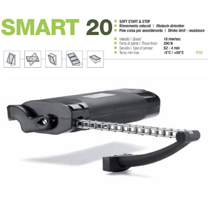 MSMART20H0G00 ATTUATORE A CATENA SMART 230V COLORE GRIGIO RAL 7035. F.LLI COMUNELLO