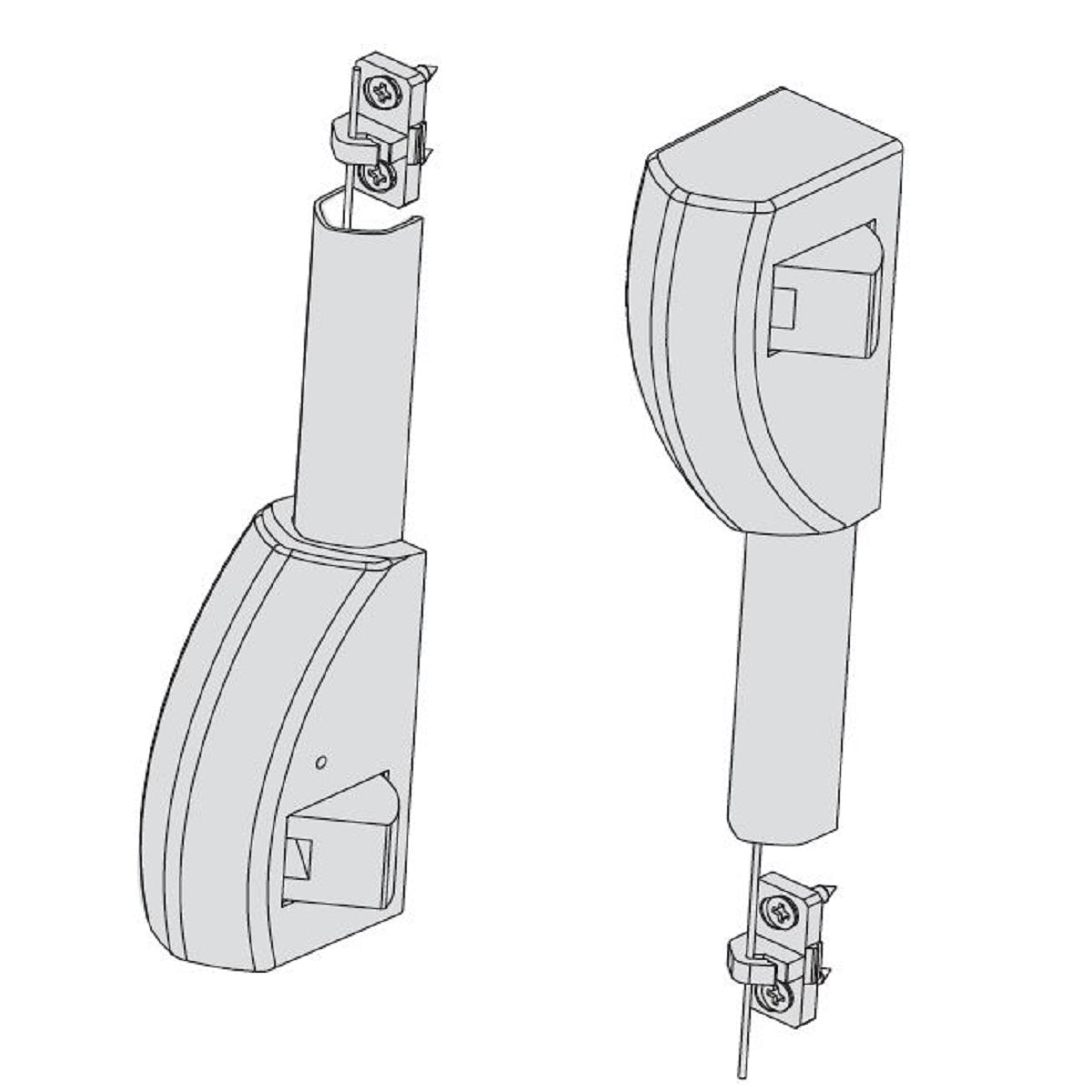 Coppia di Scrocchi per chiusura laterale per maniglioni serie FAST CISA 107063510