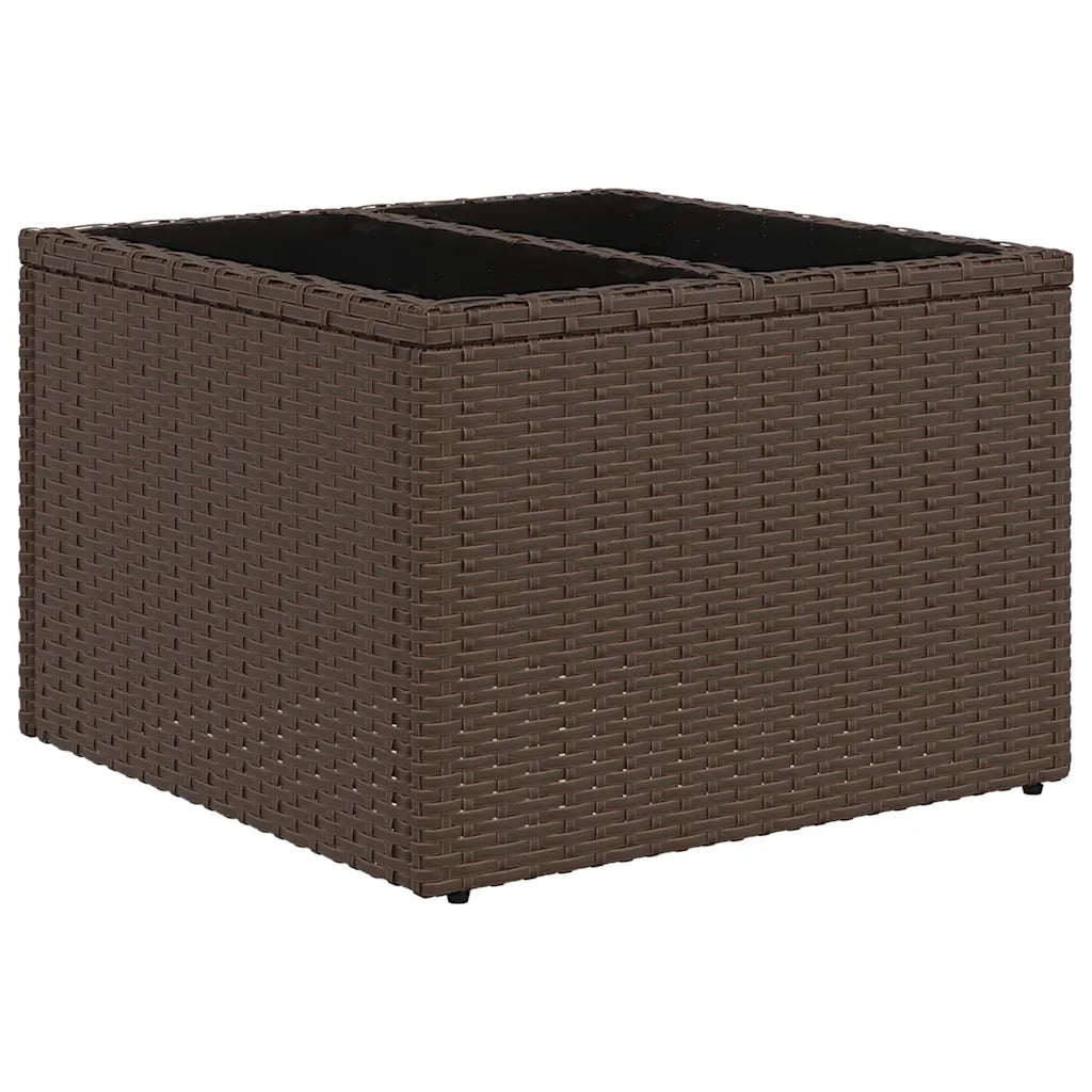 Salotto da Giardino-Set Divani da Giardino 5 pz con Cuscini Marrone in Polyrattan 752418