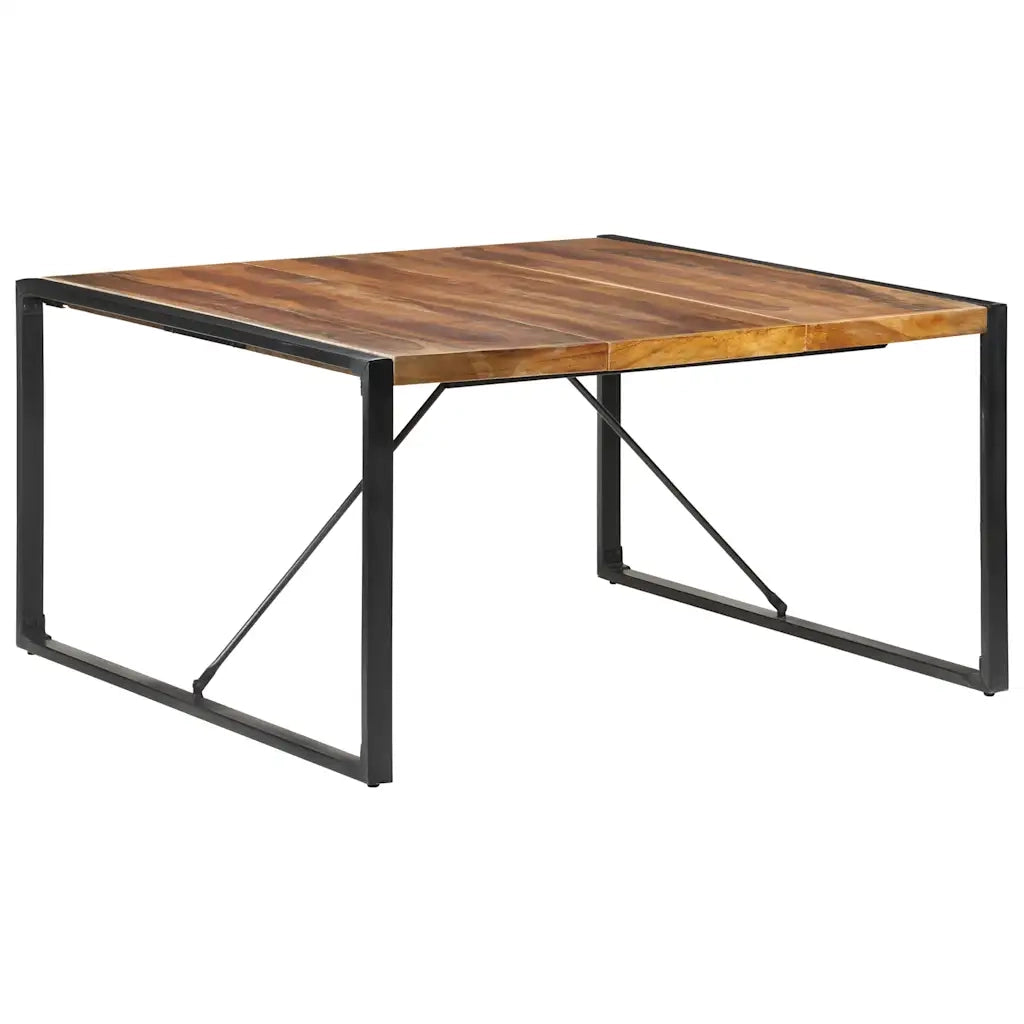 Tavolo da Pranzo 140x140x75 cm Legno Massello Finitura Sheesham cod mxl 18001