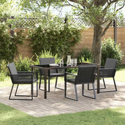 Set da Pranzo per Giardino 5 pcs Nero 3379320