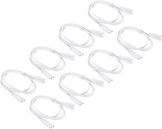 Cavo di collegamento LED per lampadine T4, T5, T8 - 80 cm - 2 pinne - cavo di collegamento a doppia connessione - cavo di estensione