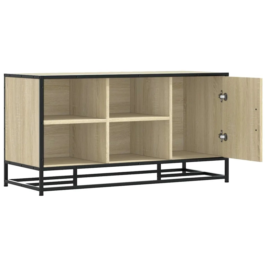 Scarpiera Sonoma Rovere 100x40x53,5 cm in Truciolato e Metallo 849215