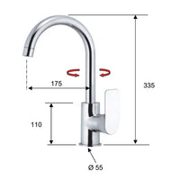 Rubinetto lavello monoforo - serie infinity