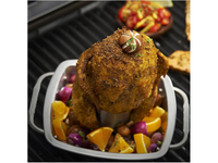 Supporto pollo Imperial Broil King in acciaio inox con maniglie