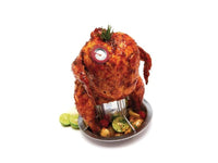 Supporto pollo Pluma Broil King in acciaio inox con termometro
