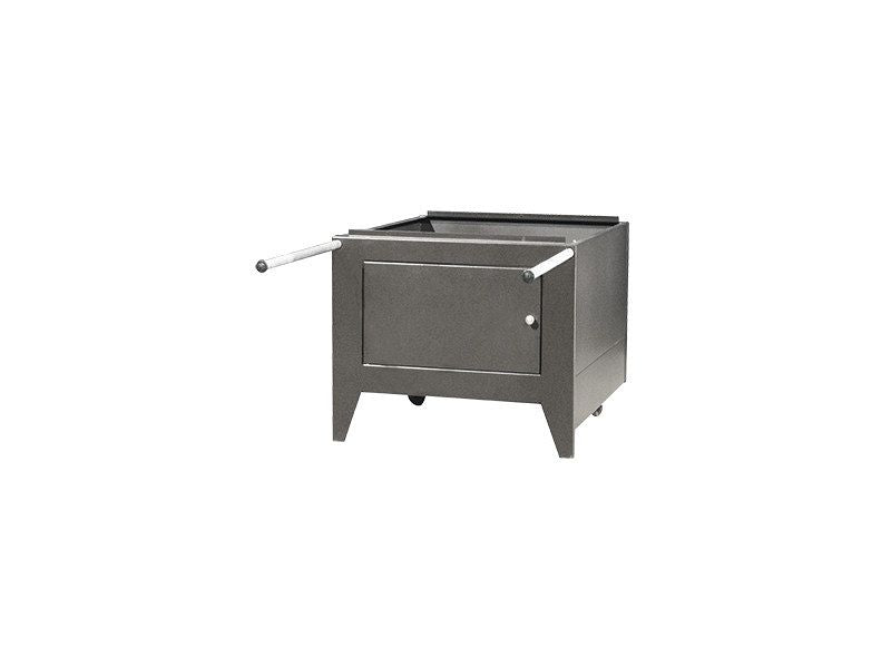 Carrello in inox per forni a combustione separata con ruote Rossofuoco - Serie 100