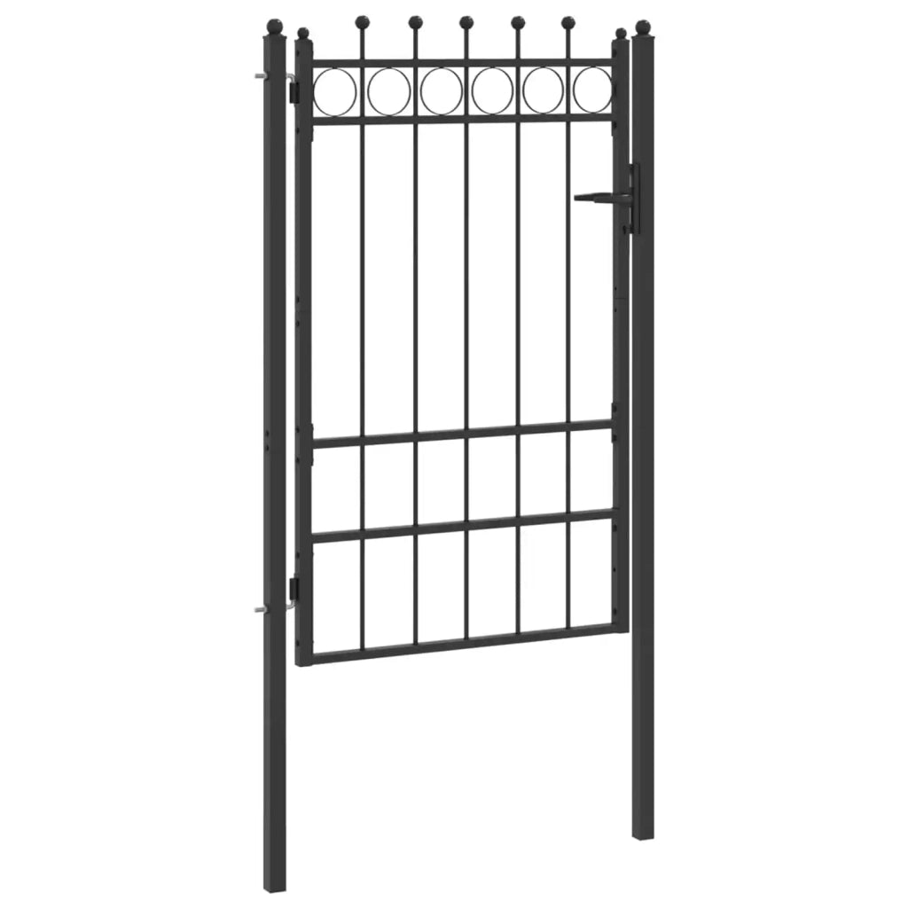 Cancello per recinzione HORST 100 x 150 cm Metallo Nero 42034061