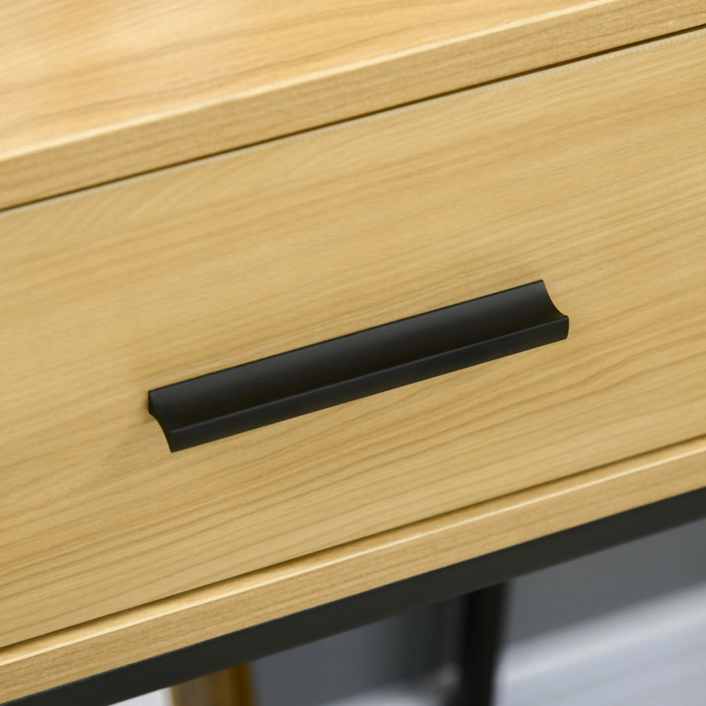 Libreria Scaffale 5 Livelli con 2 Cassetti in Metallo ¨C zephmum ¨C Rovere 80x30x170,5 cm