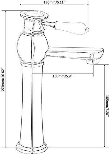 Rubinetto miscelatore joystick per bagno o cucina, vintage
